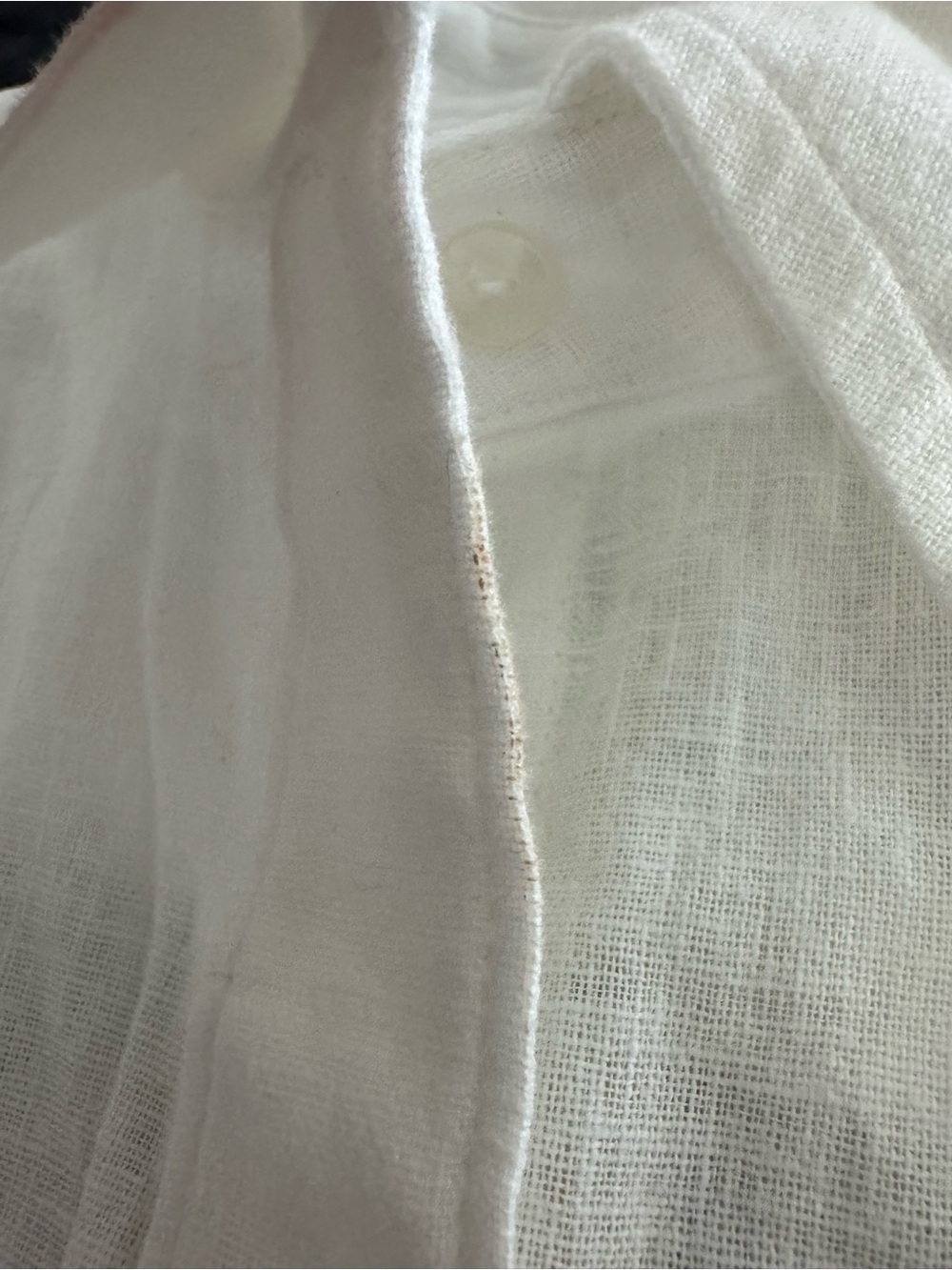 NWT Abercrombie & Fitch White Linen Blend Midi Shirt Dress Size M - Picture 9 of 11